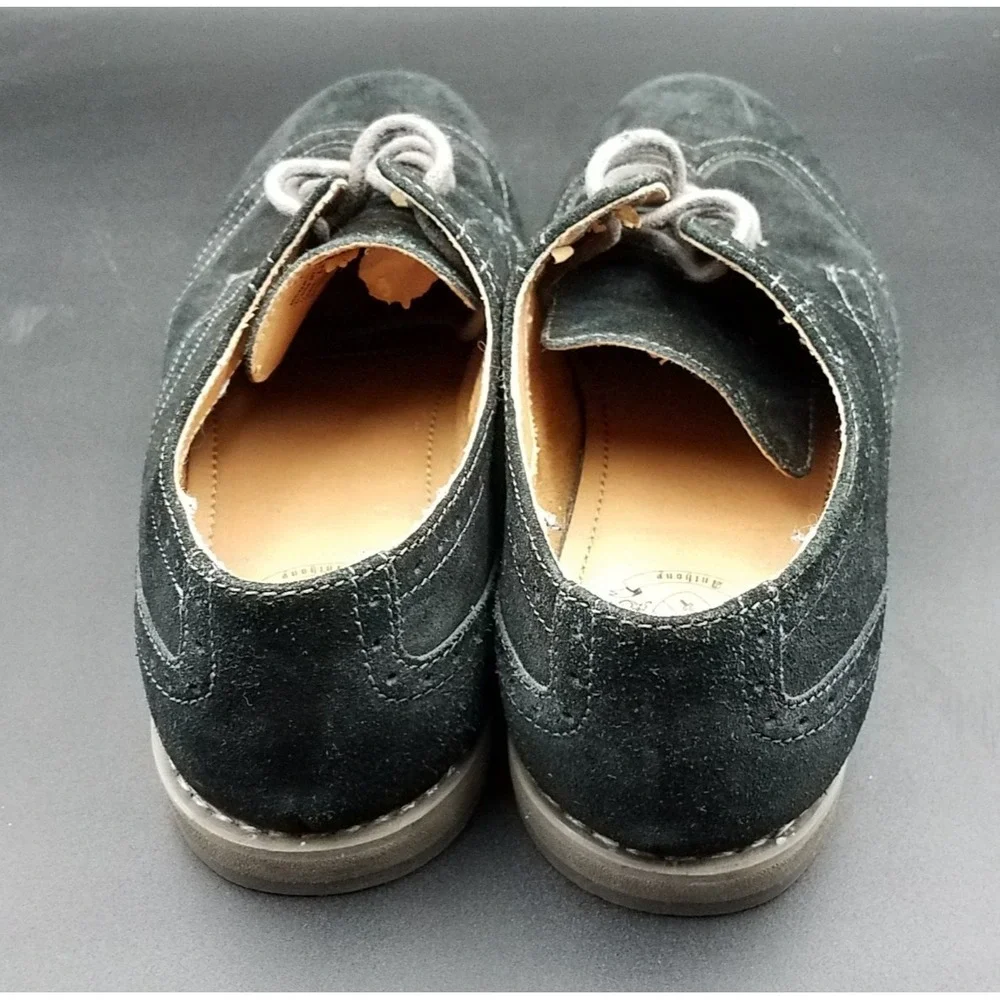 Marc Anthony Wing Tip Oxford Casual Shoes Mens Size‎ 9 M Black Suede Lace Up